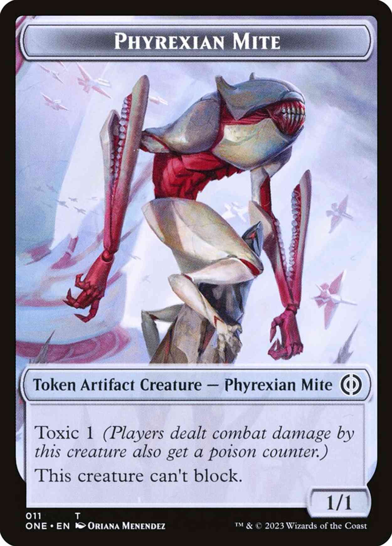 Phyrexian Mite (011) // Samurai Double-sided Token magic card front