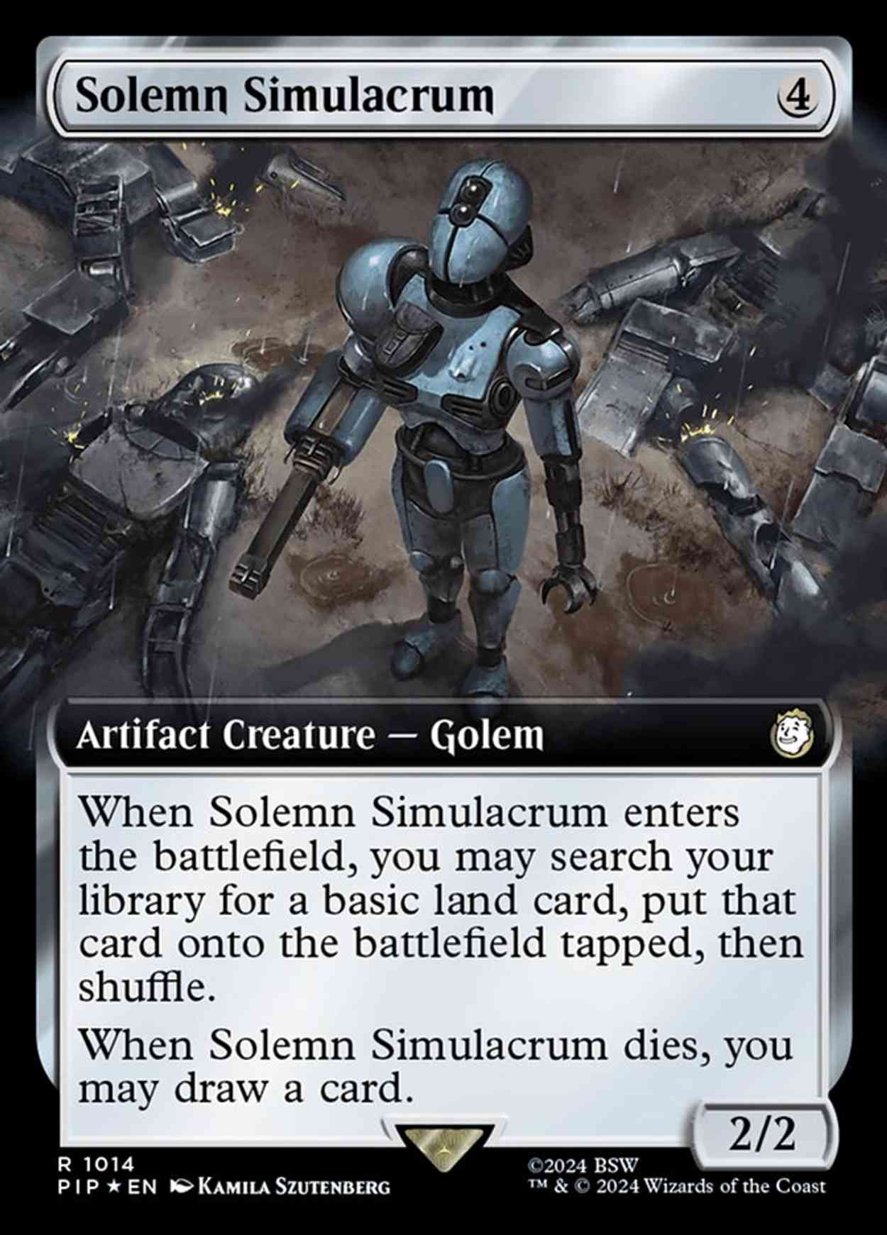 Solemn Simulacrum (Extended Art) (Surge Foil) magic card front