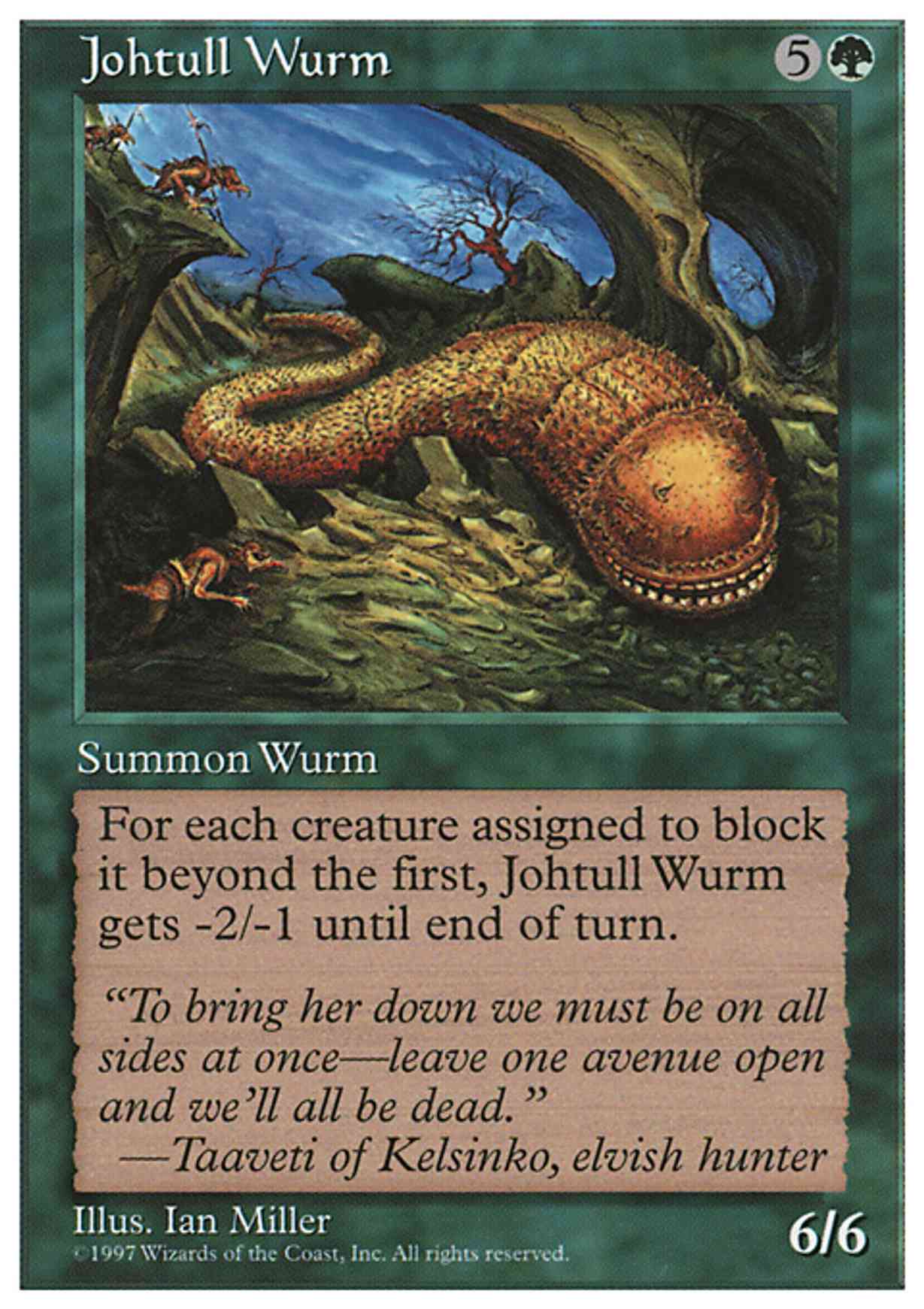 Johtull Wurm magic card front
