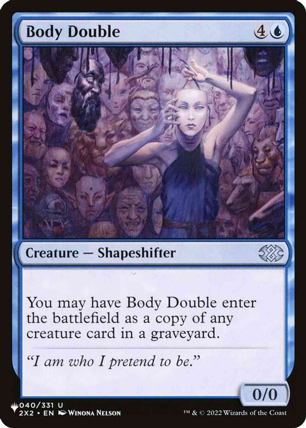 Body Double magic card front