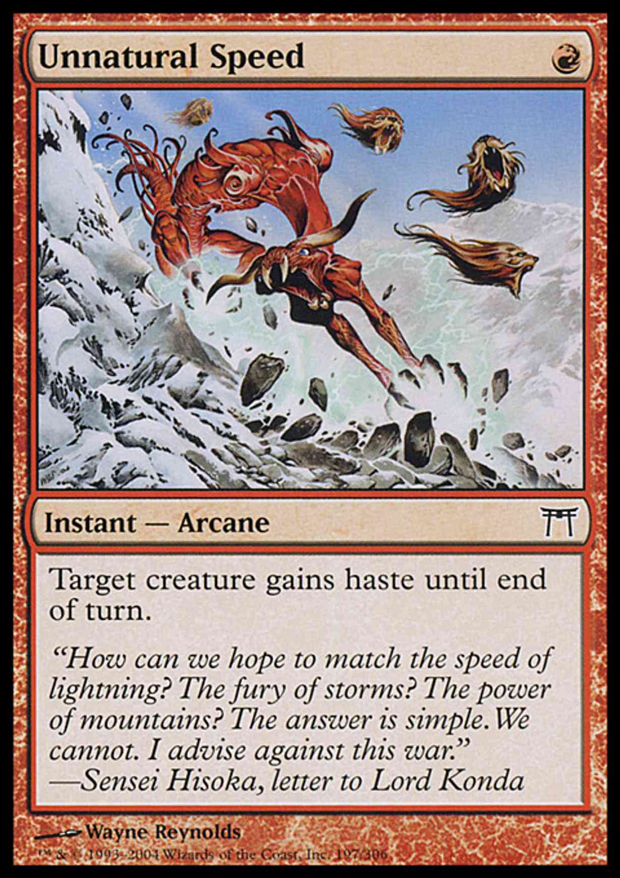 Unnatural Speed magic card front