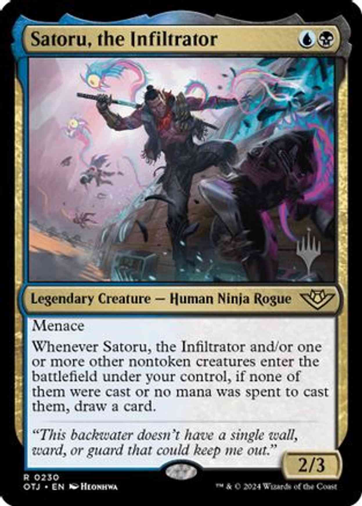 Satoru, the Infiltrator Price from mtg Promo Pack: Outlaws of Thunder ...