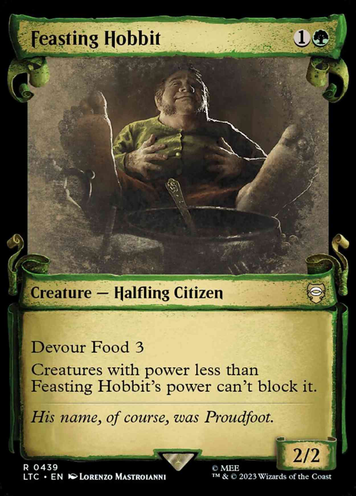 Feasting Hobbit (Showcase Scrolls) magic card front