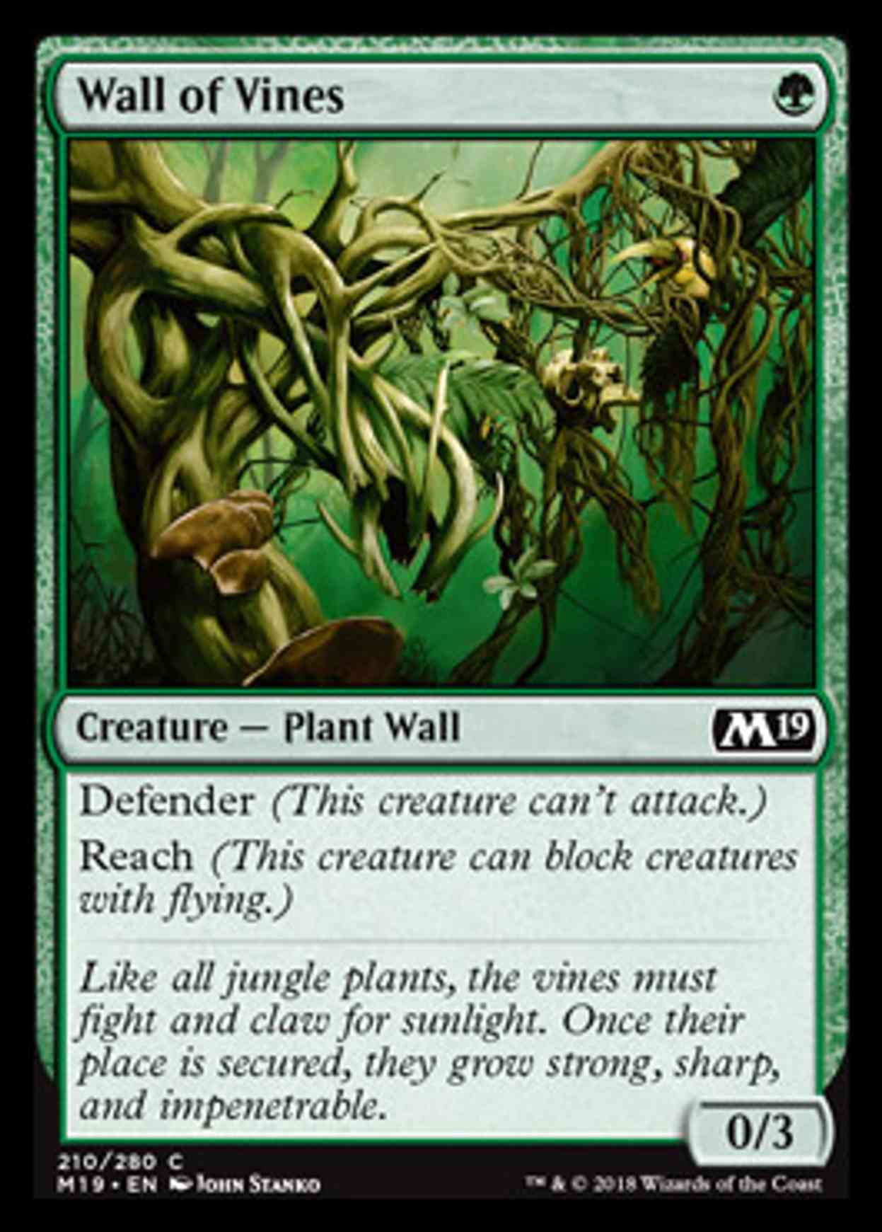 Wall of Vines magic card front