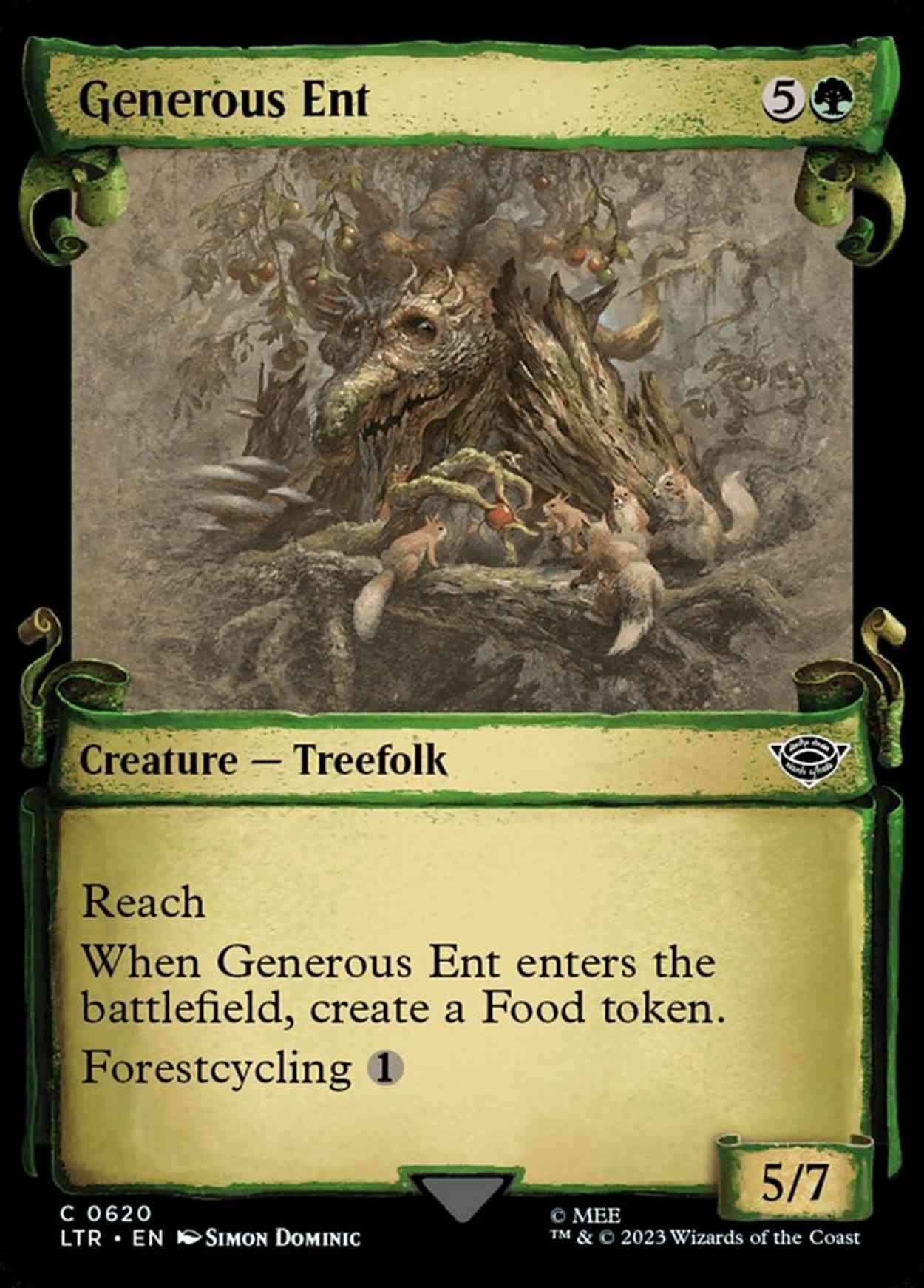 Generous Ent (Showcase Scrolls) magic card front