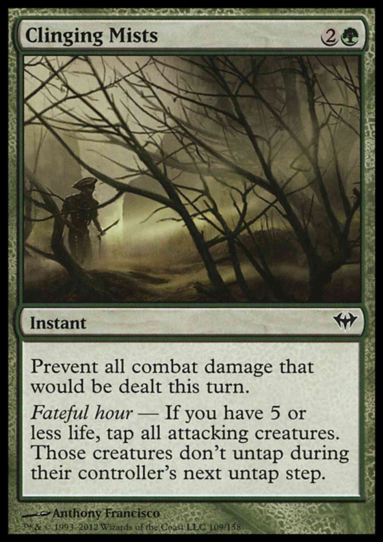 Clinging Mists magic card front