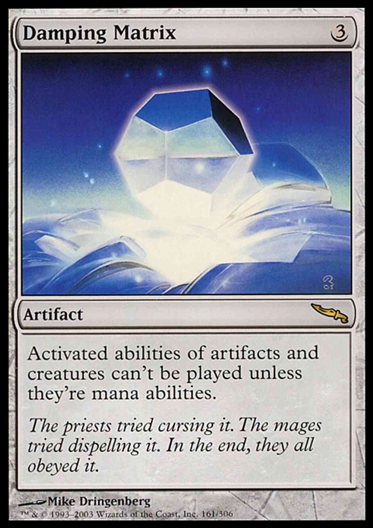Damping Matrix magic card front