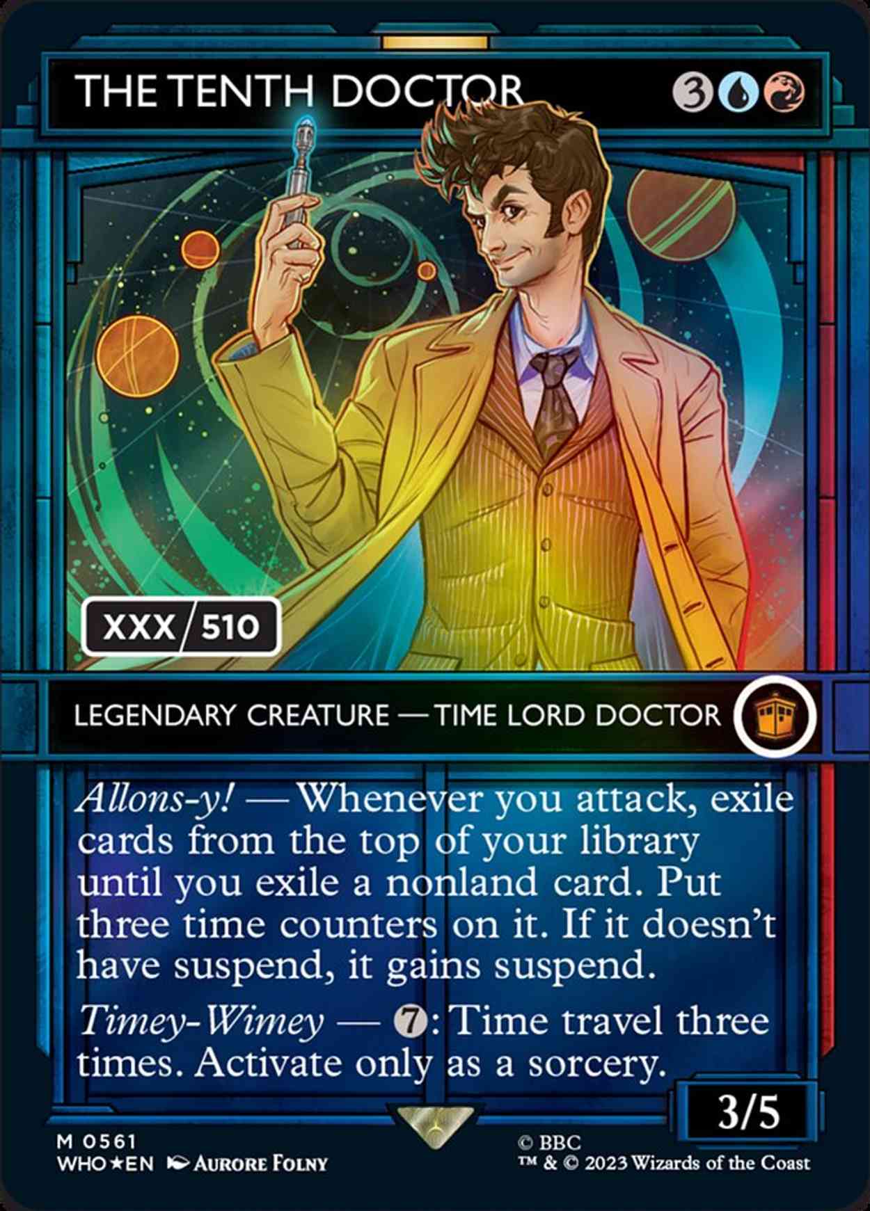 The Tenth Doctor (Serial Numbered) magic card front