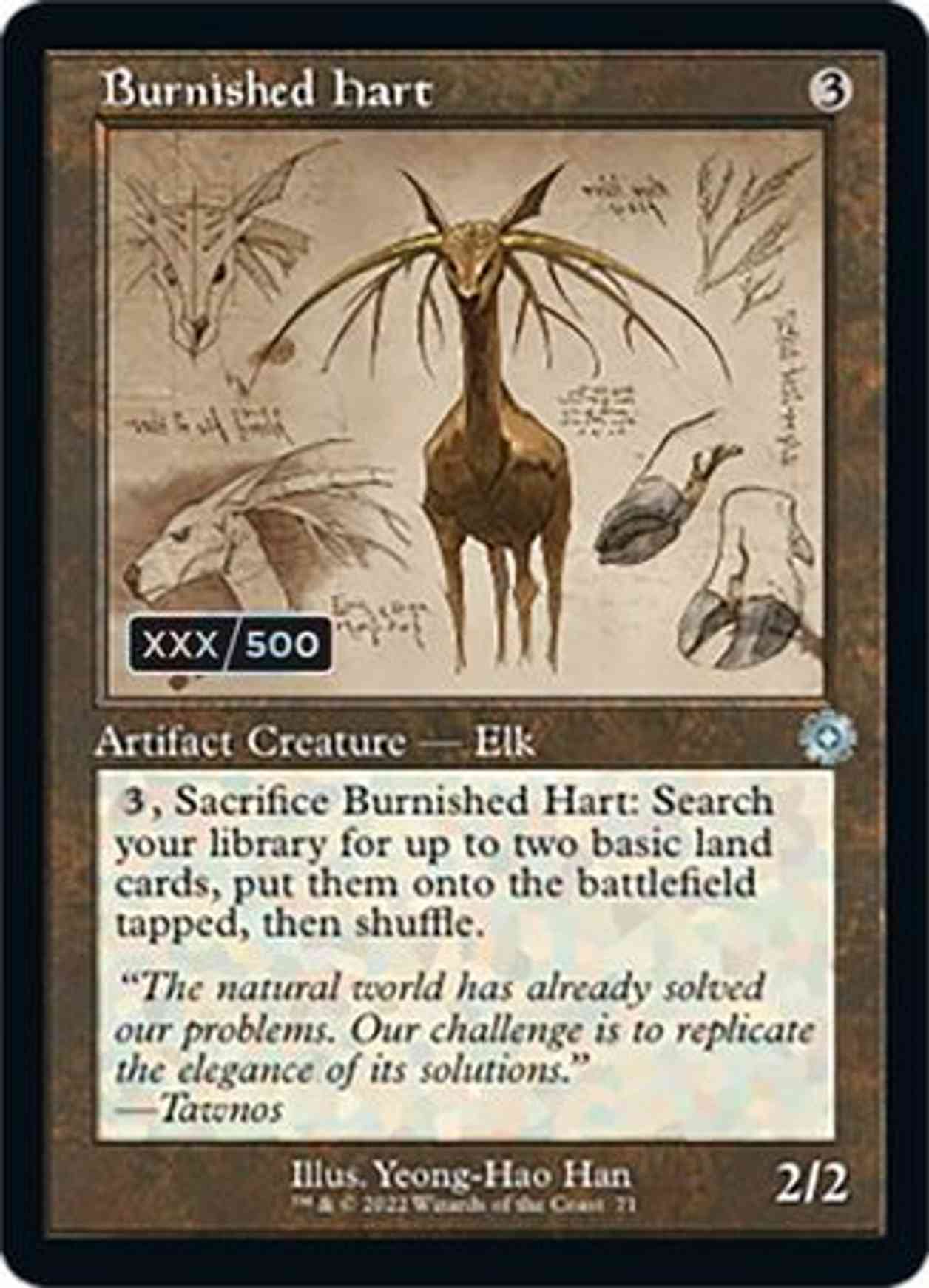 Burnished Hart (Schematic) (Serial Numbered) magic card front