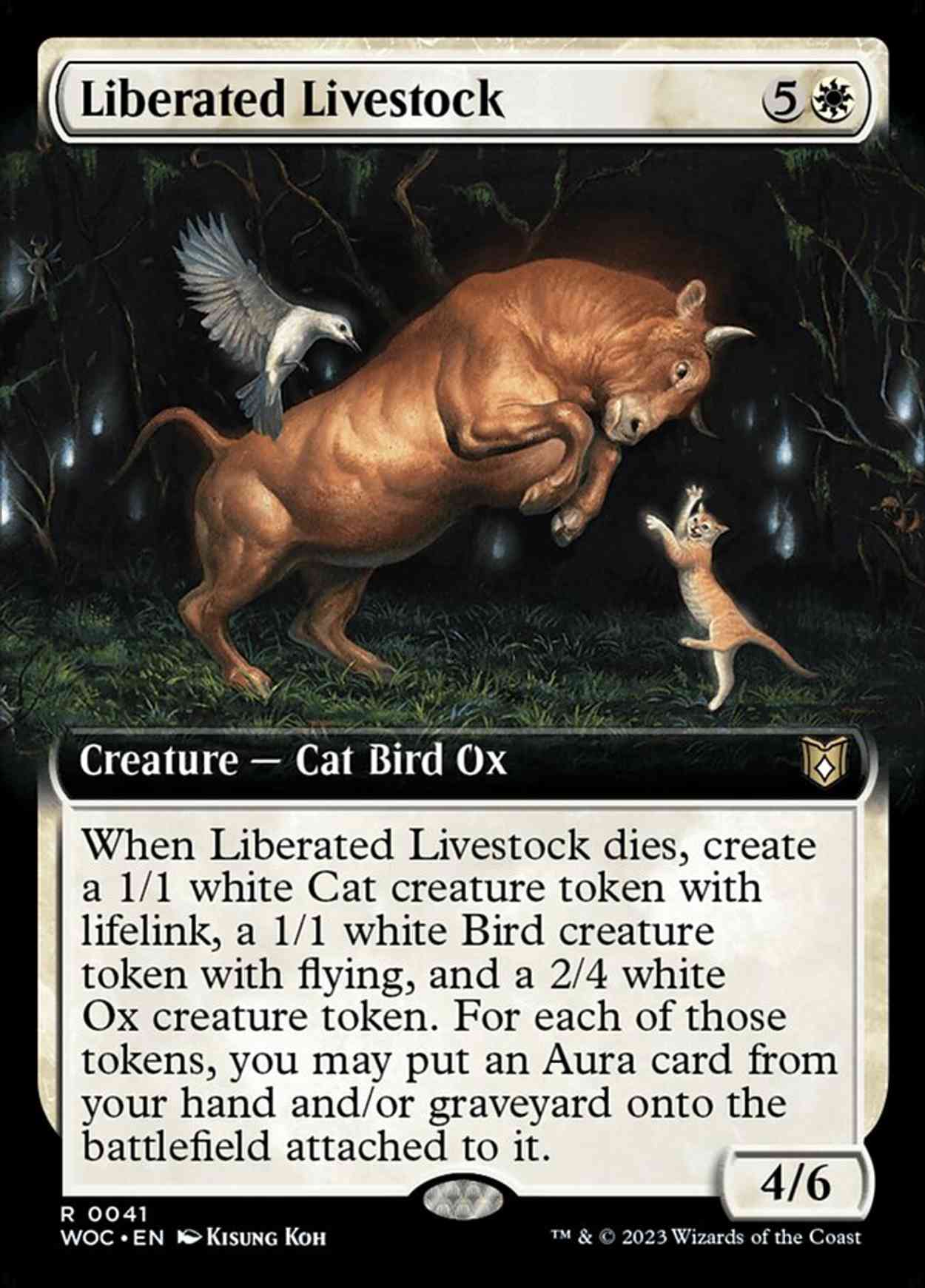 Liberated Livestock (Extended Art) magic card front