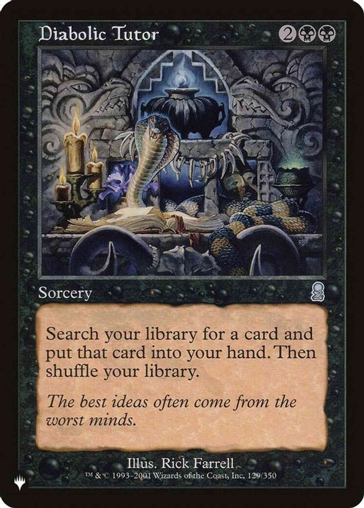 Diabolic Tutor magic card front