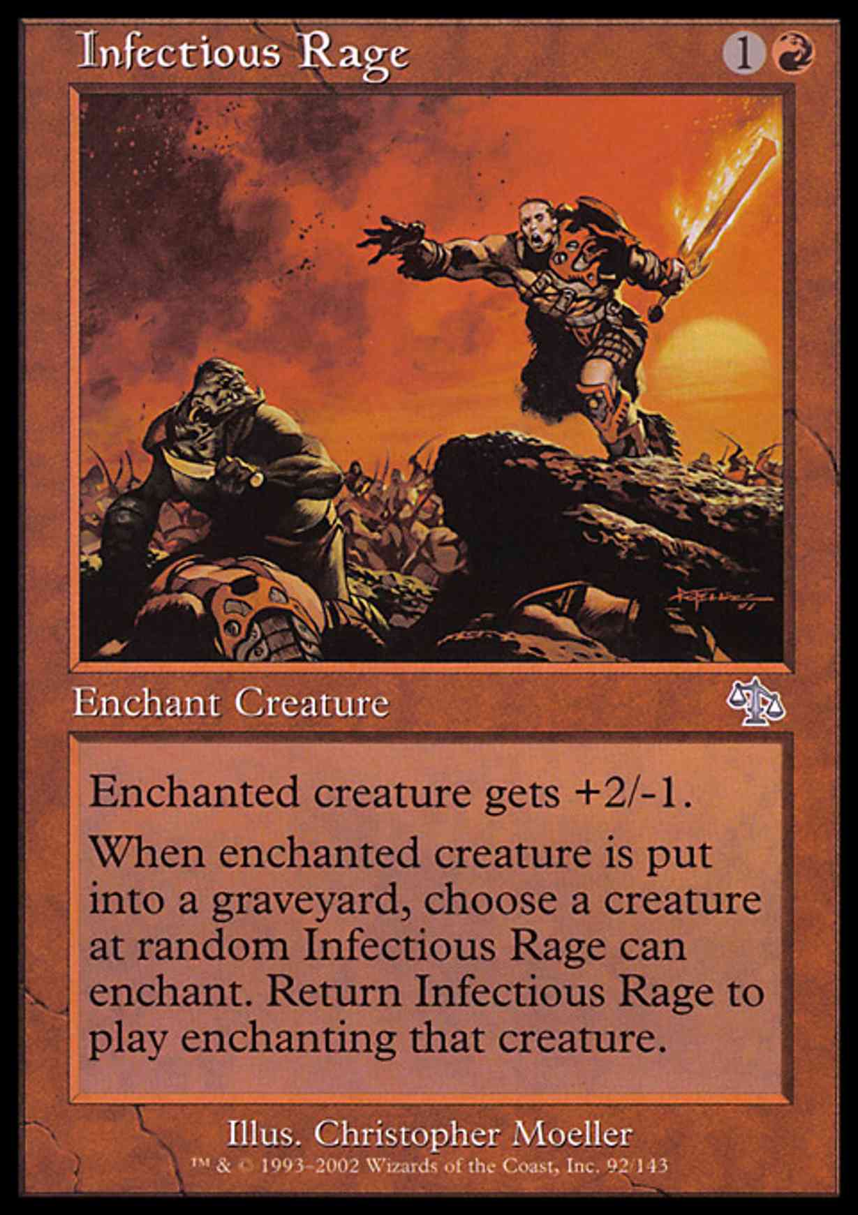 Infectious Rage magic card front