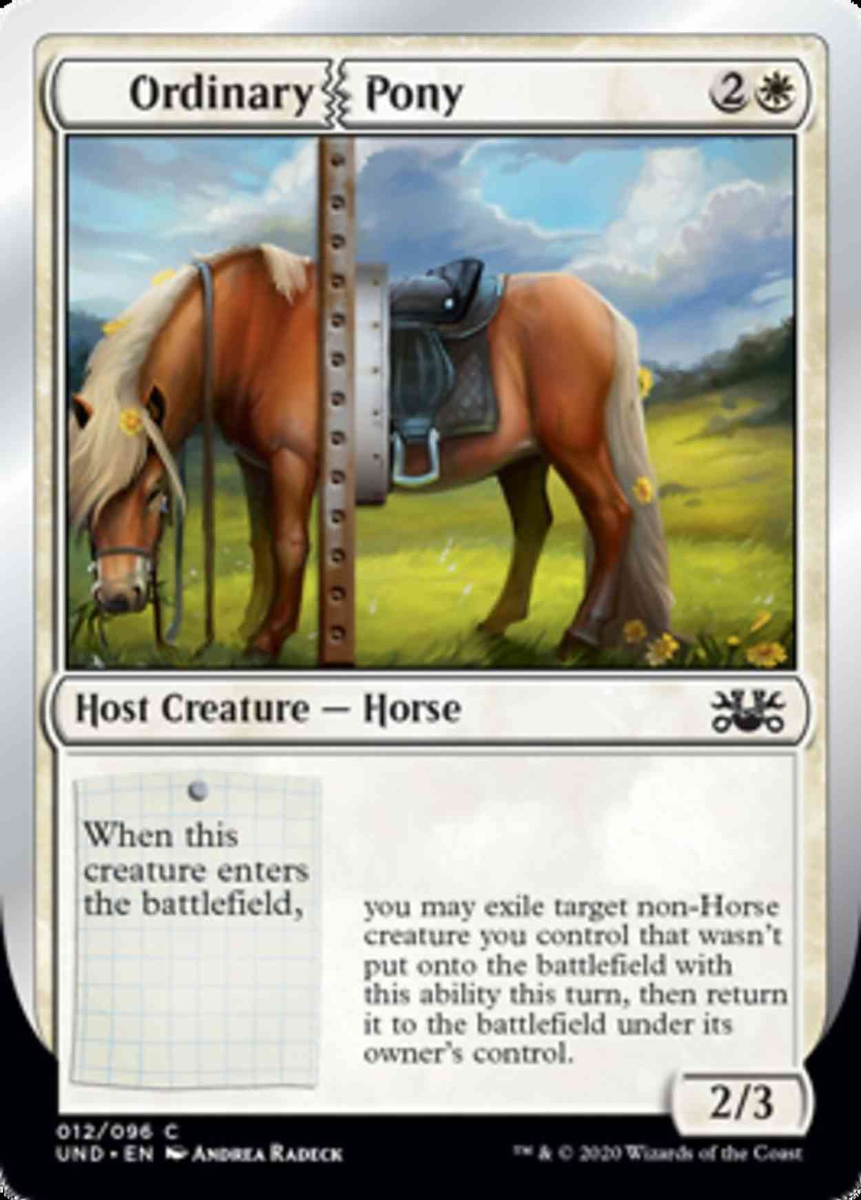 Ordinary Pony magic card front