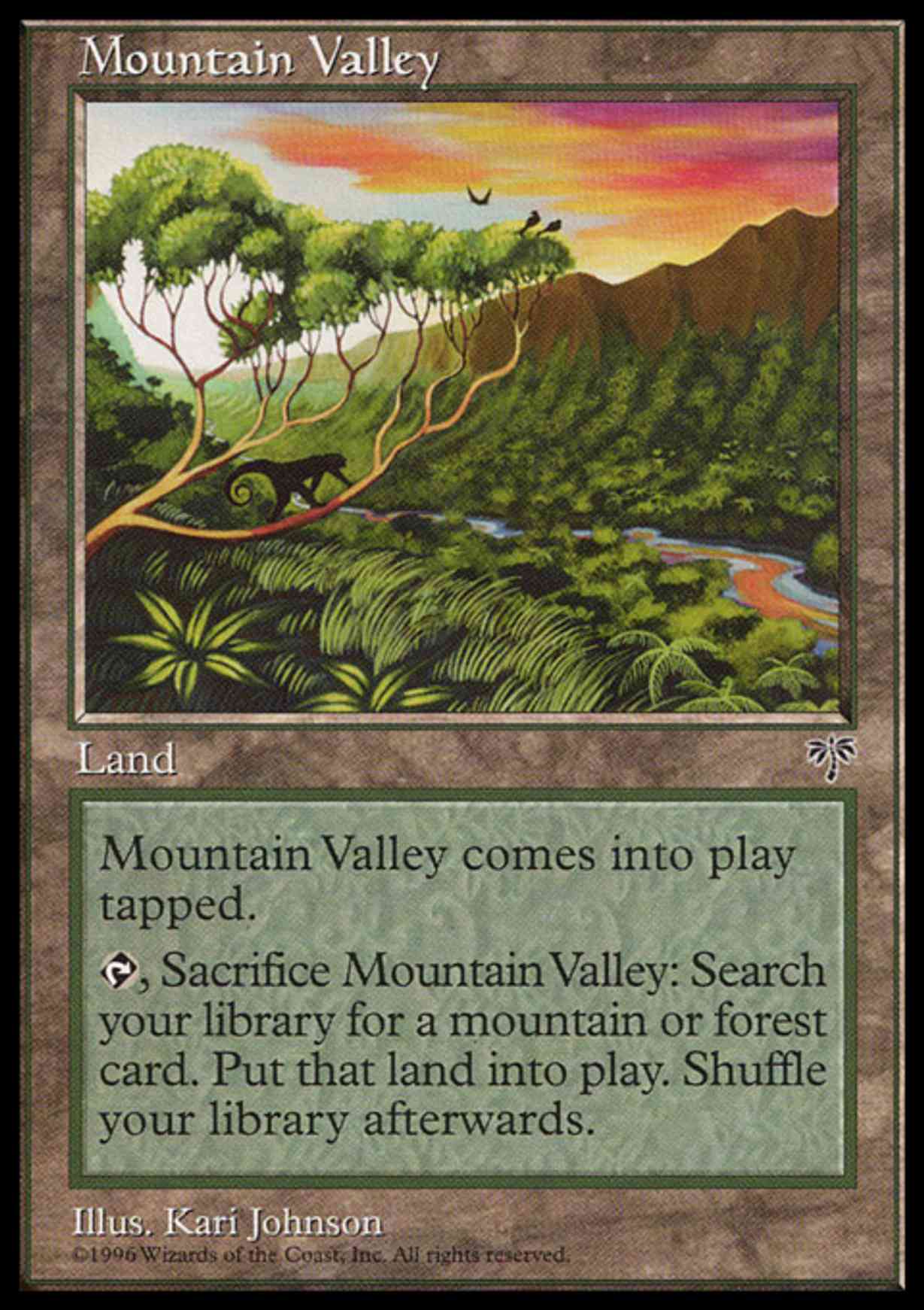 Mountain Valley magic card front