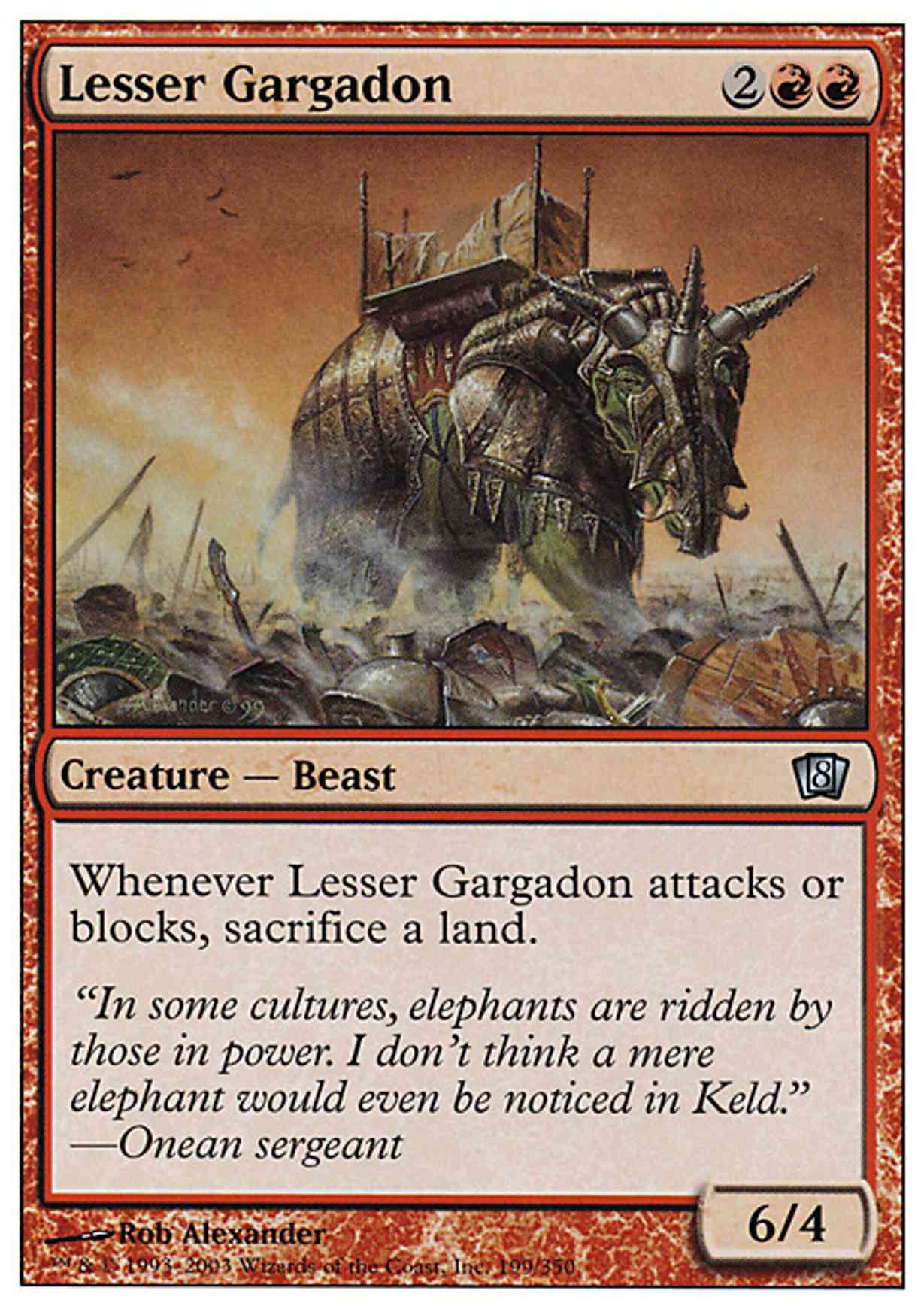 Lesser Gargadon magic card front