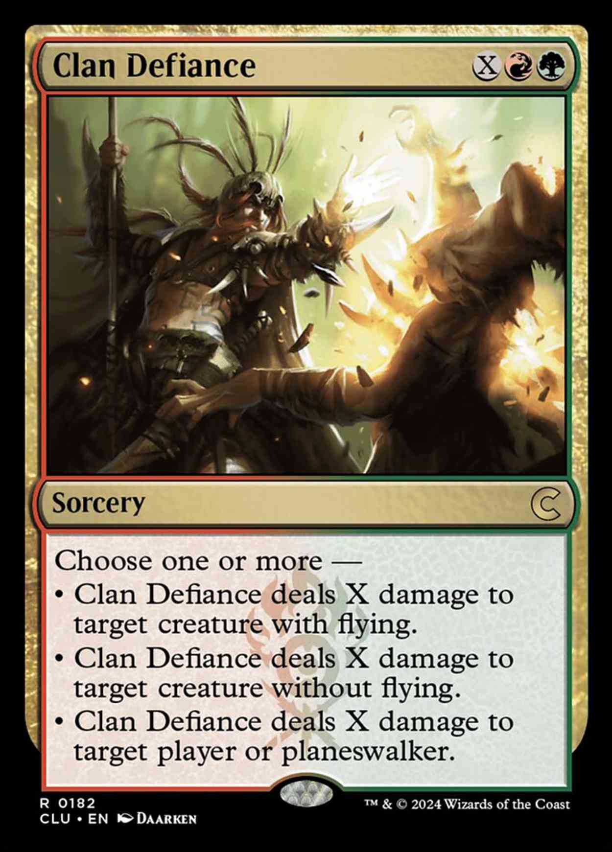 Clan Defiance magic card front