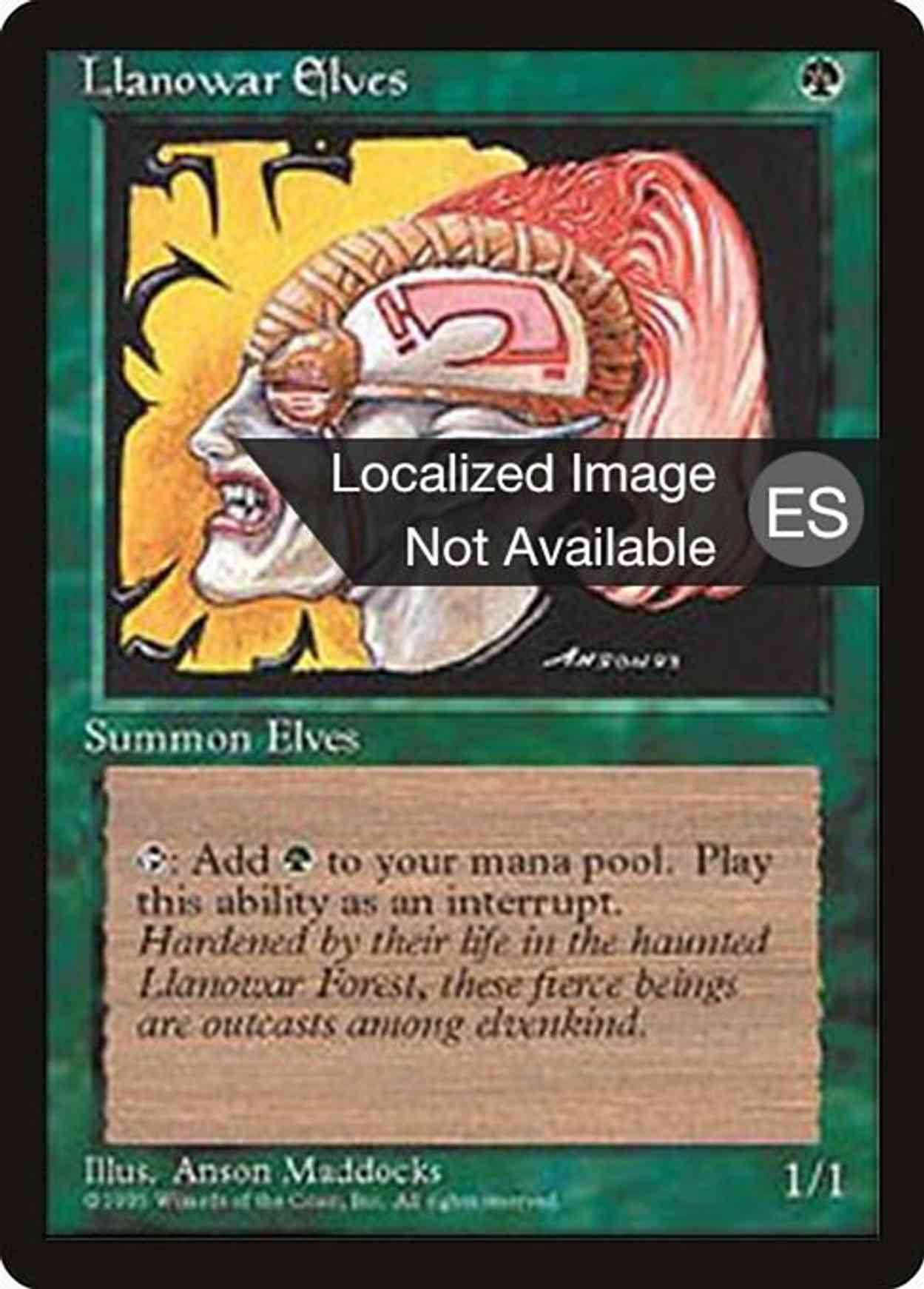 Llanowar Elves magic card front