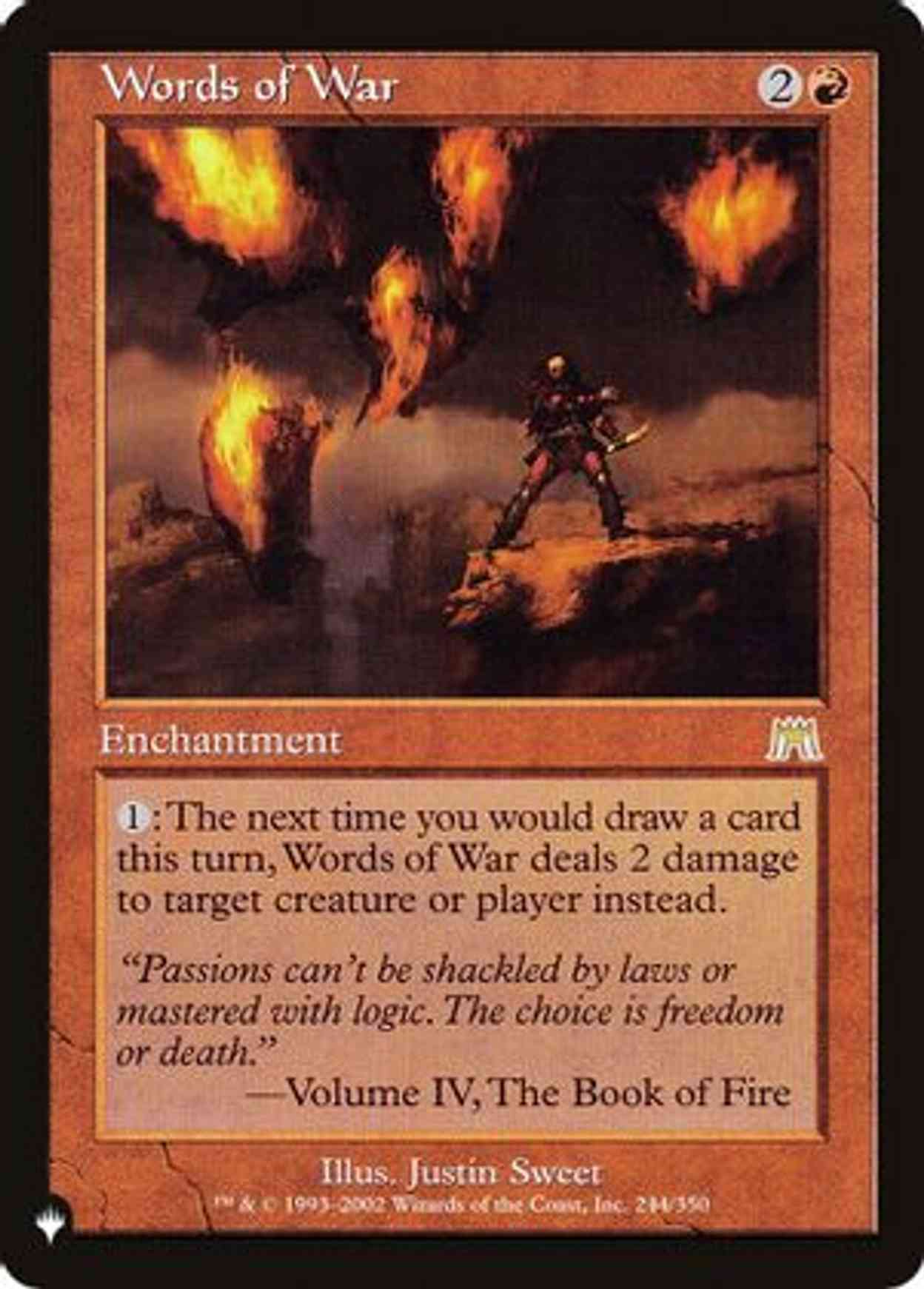 Words of War magic card front