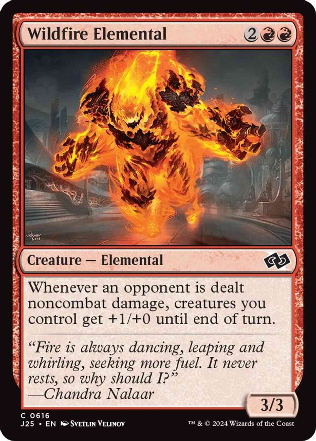 Wildfire Elemental magic card front