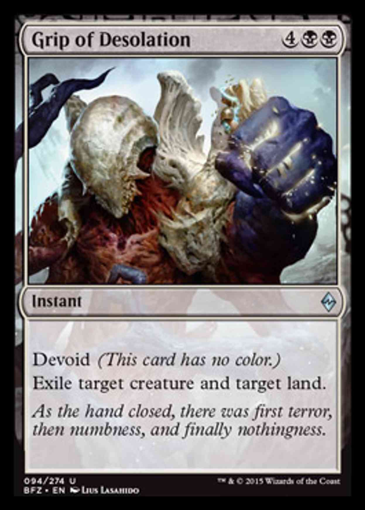 Grip of Desolation magic card front