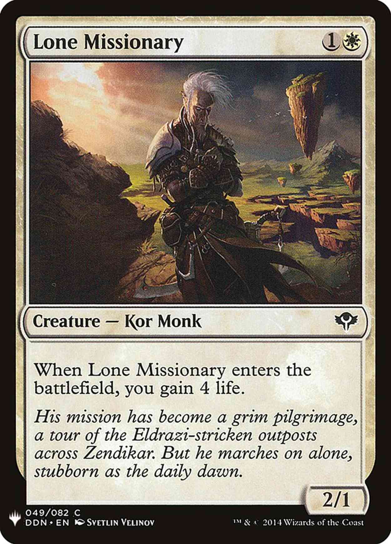 Lone Missionary magic card front