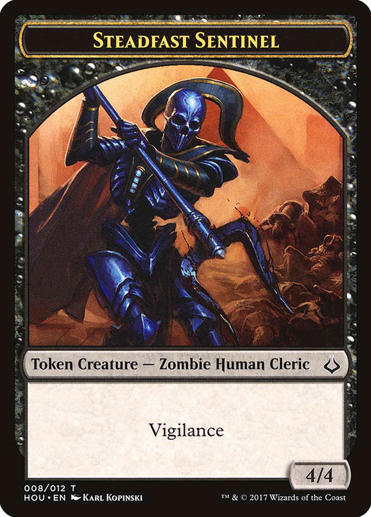 Steadfast Sentinel // Zombie Double-sided Token magic card front
