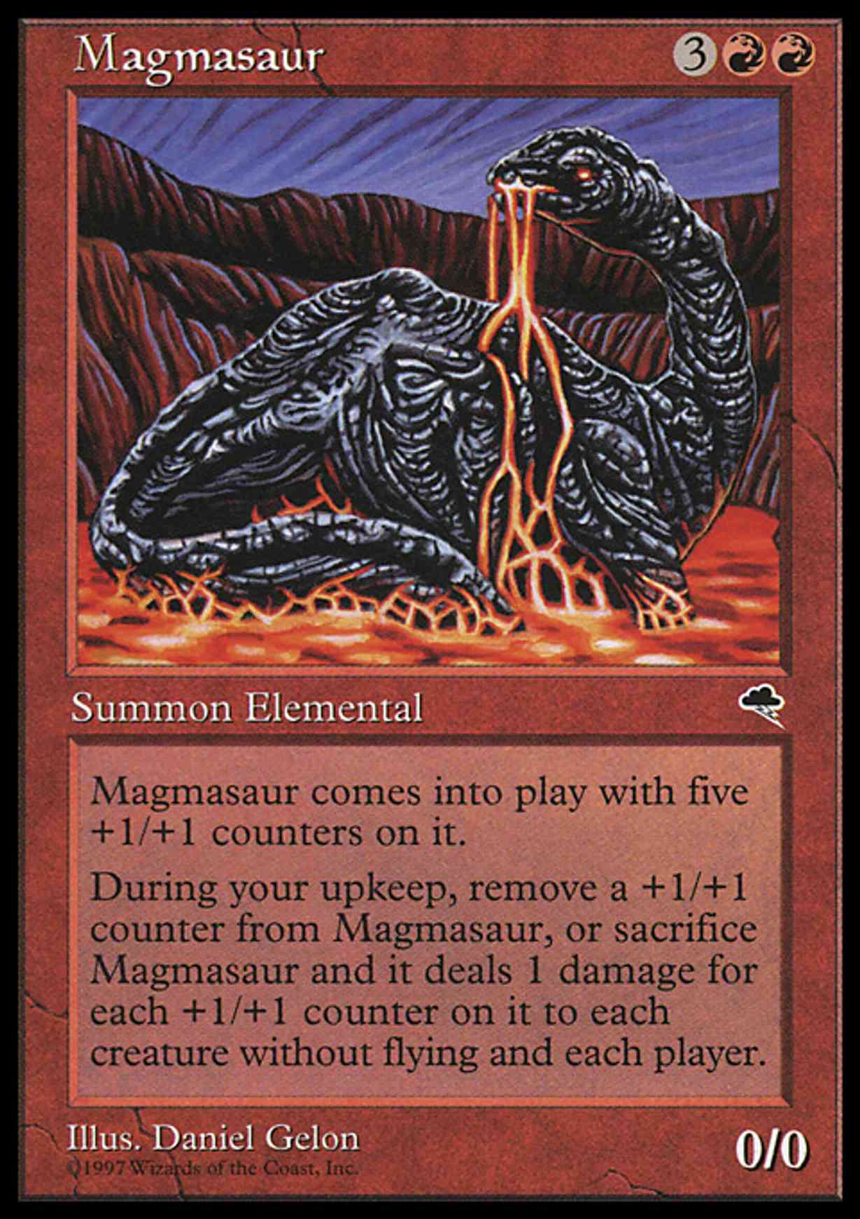 Magmasaur magic card front