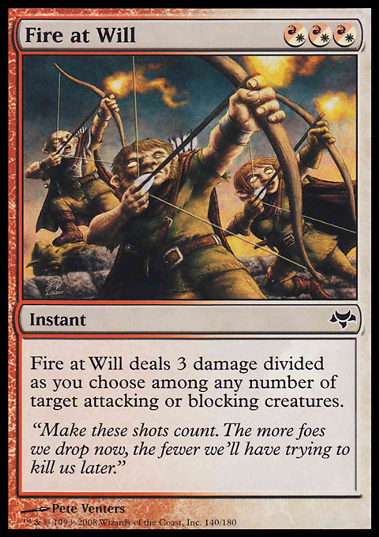 Fire at Will magic card front
