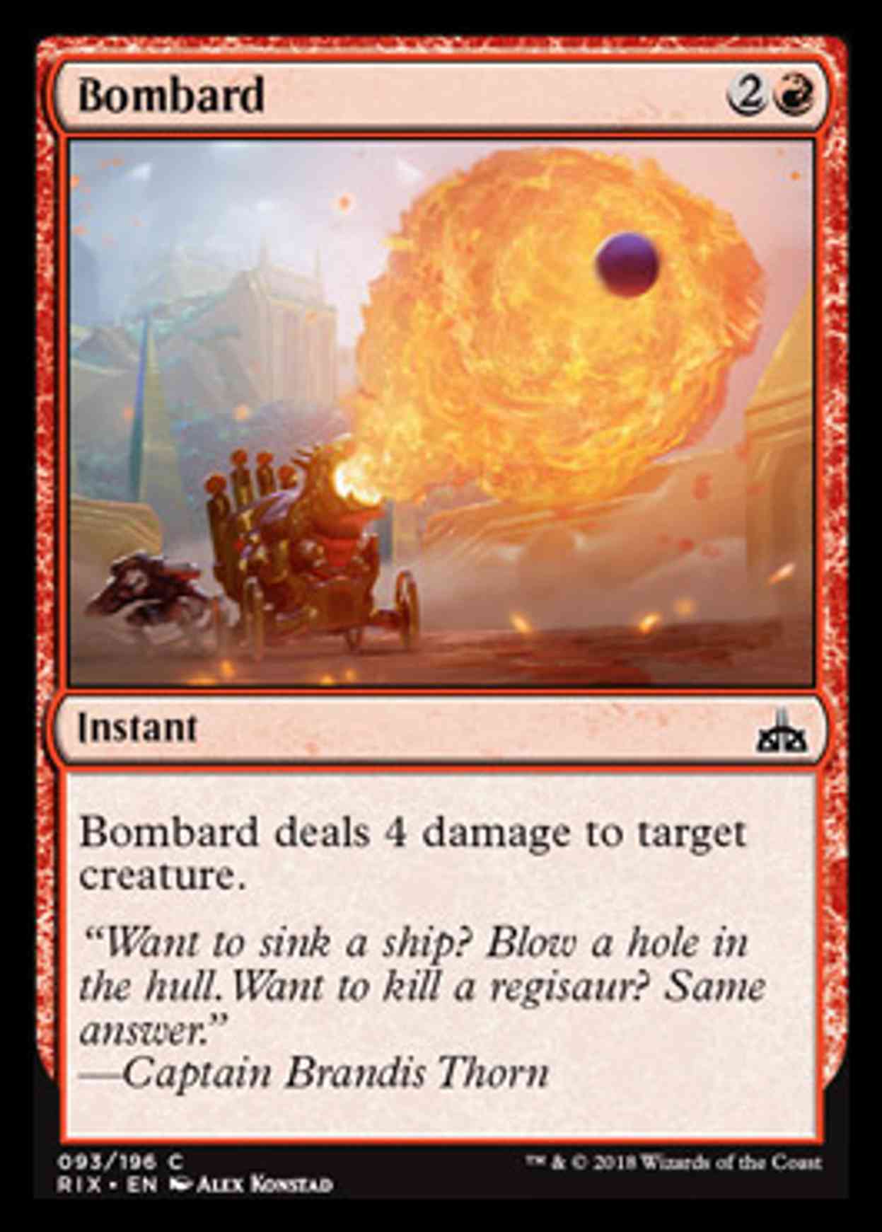 Bombard magic card front