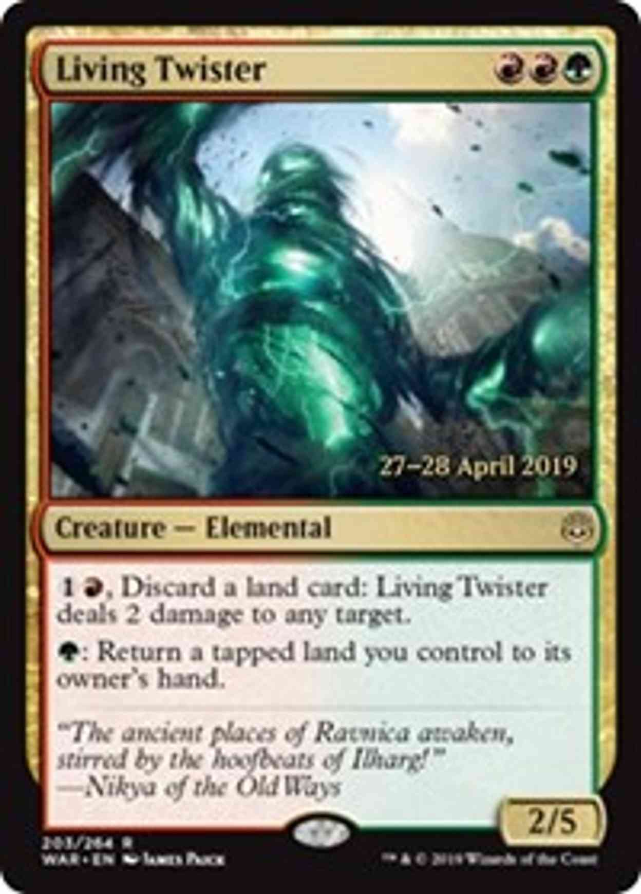 Living Twister magic card front