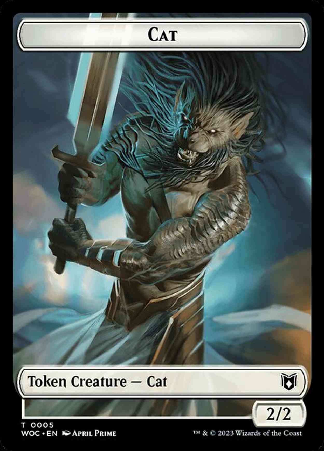 Cat (0005) // Human Double-Sided Token magic card front