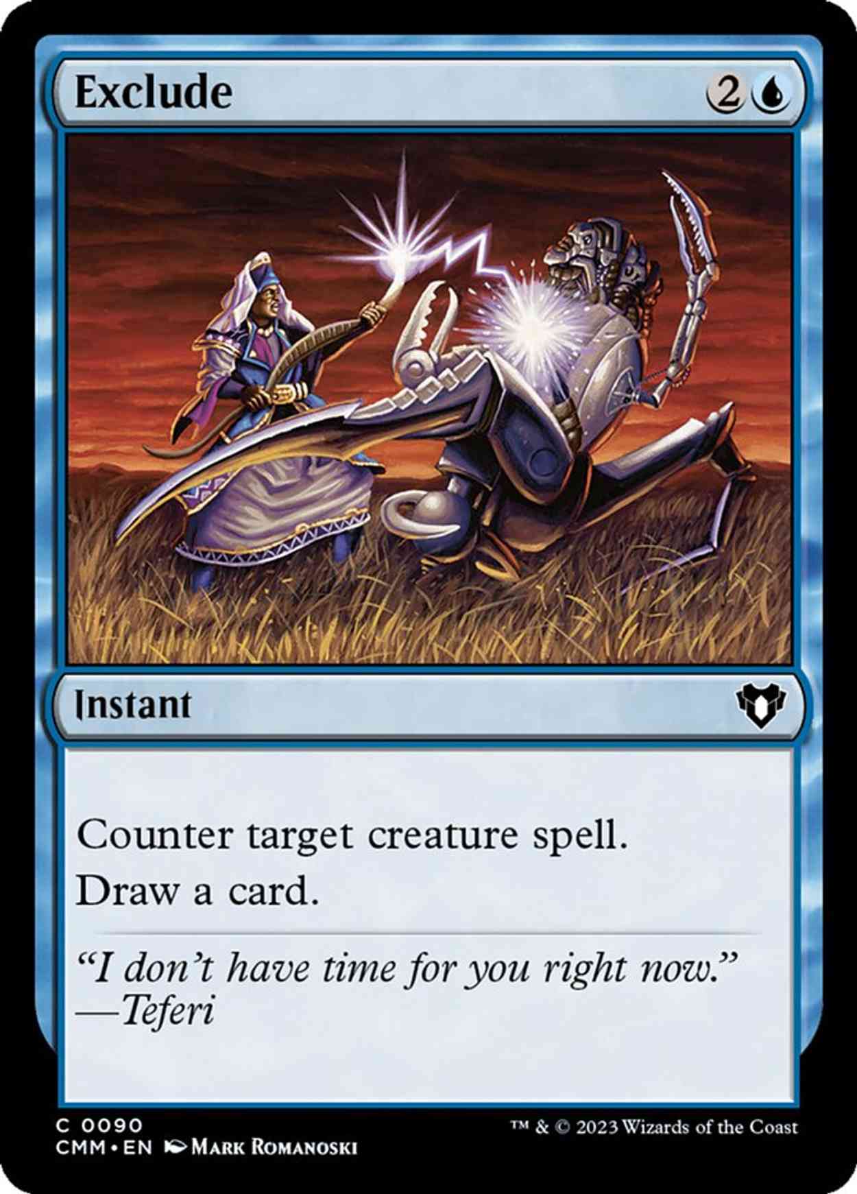 Exclude magic card front