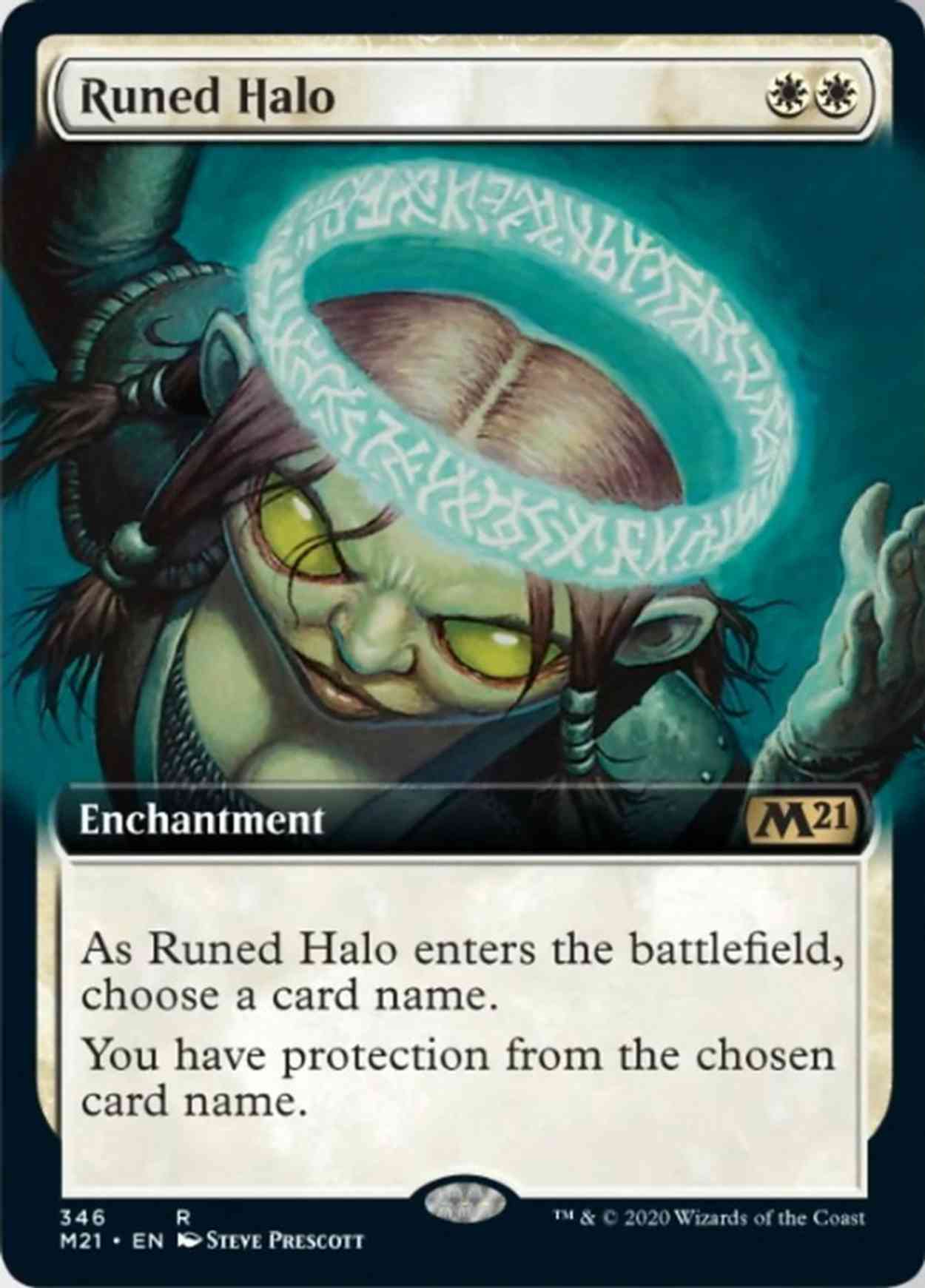 Runed Halo (Extended Art) magic card front