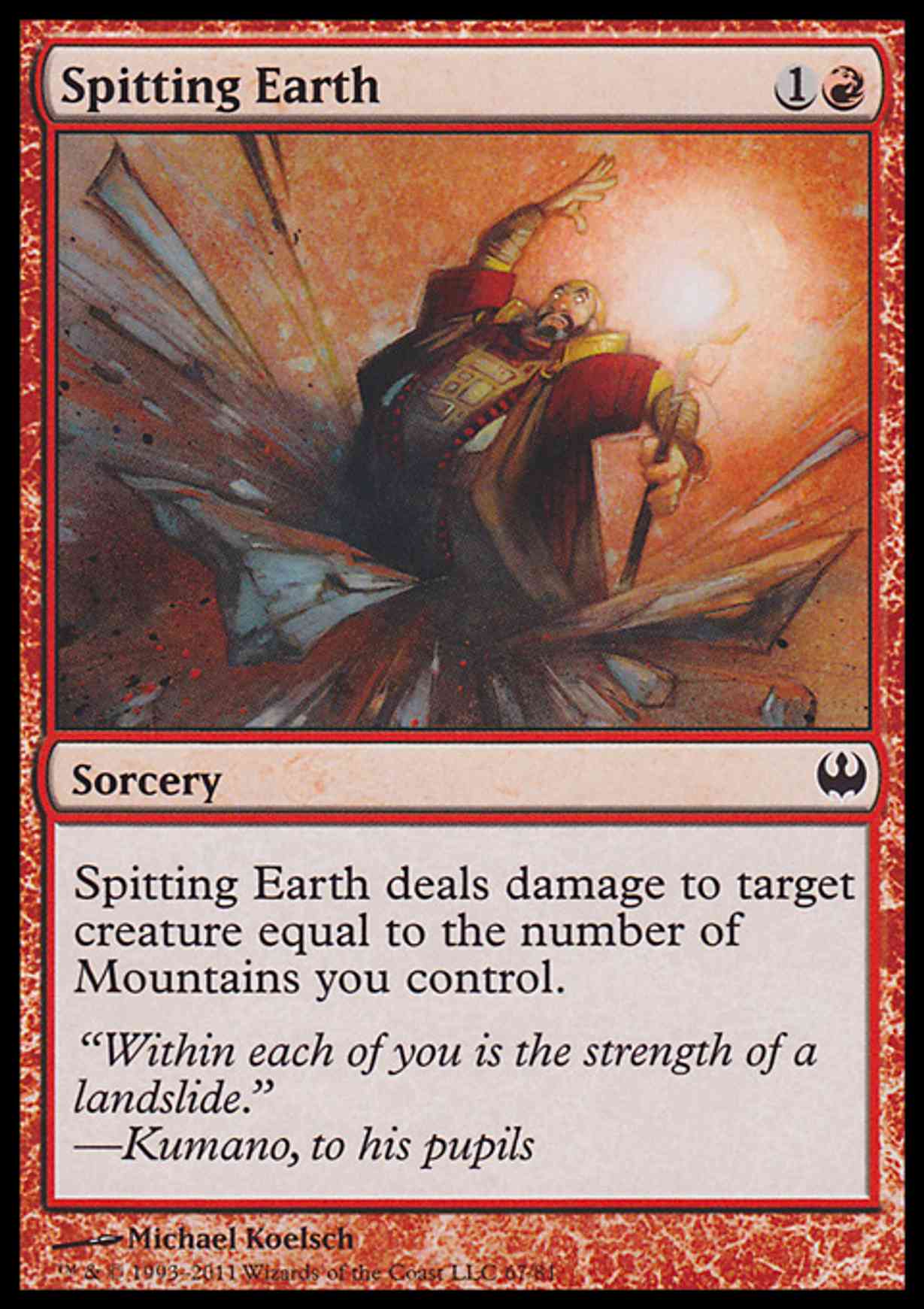 Spitting Earth magic card front
