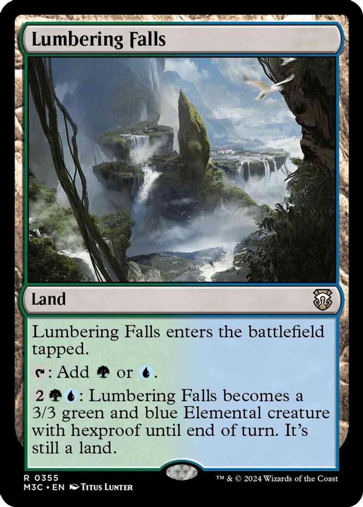 Lumbering Falls (Ripple Foil) magic card front