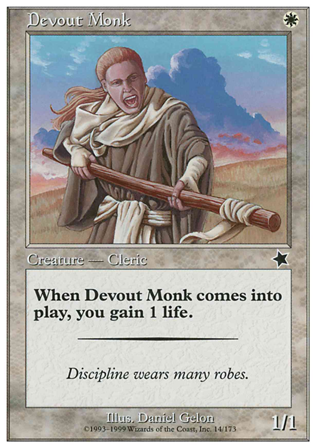 Devout Monk magic card front