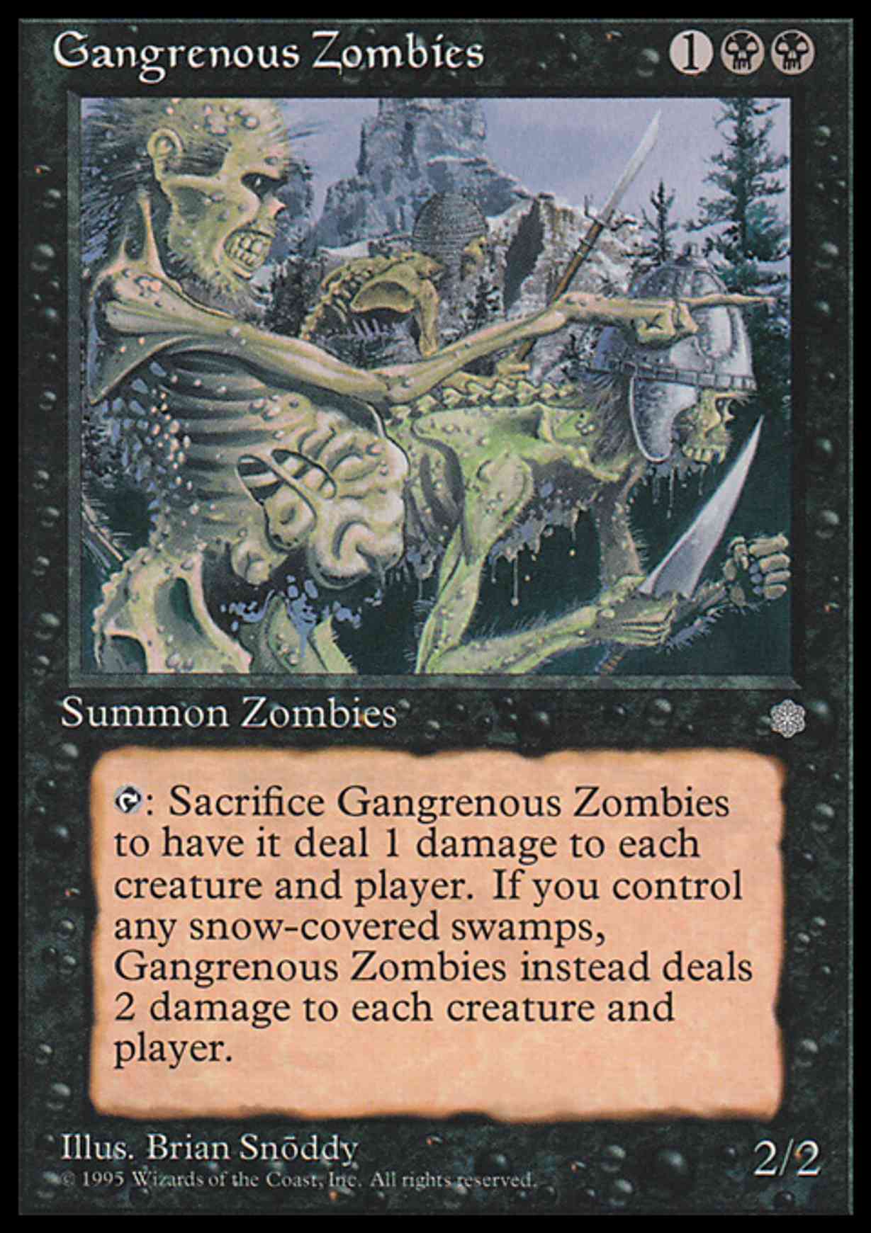 Gangrenous Zombies magic card front