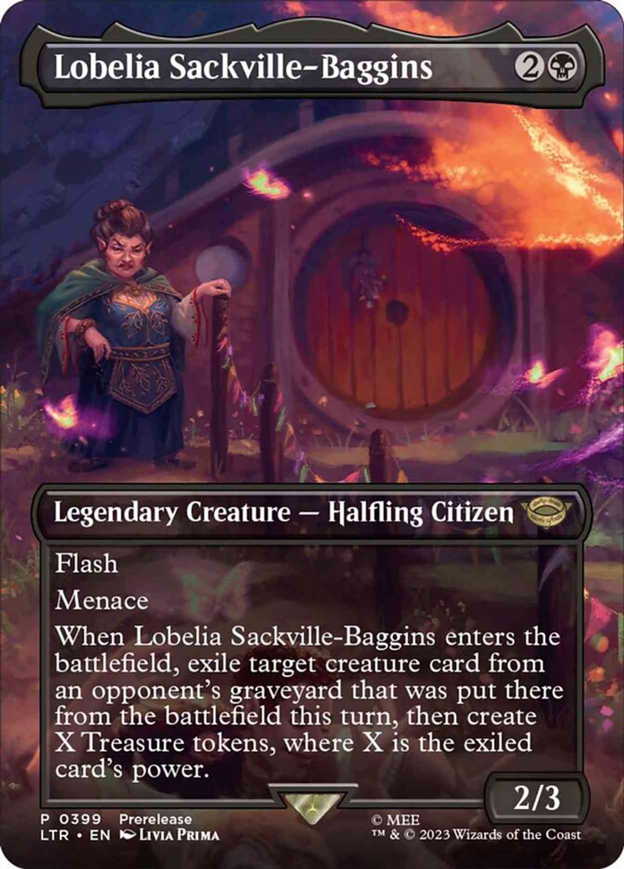 Lobelia Sackville-Baggins (Borderless) magic card front