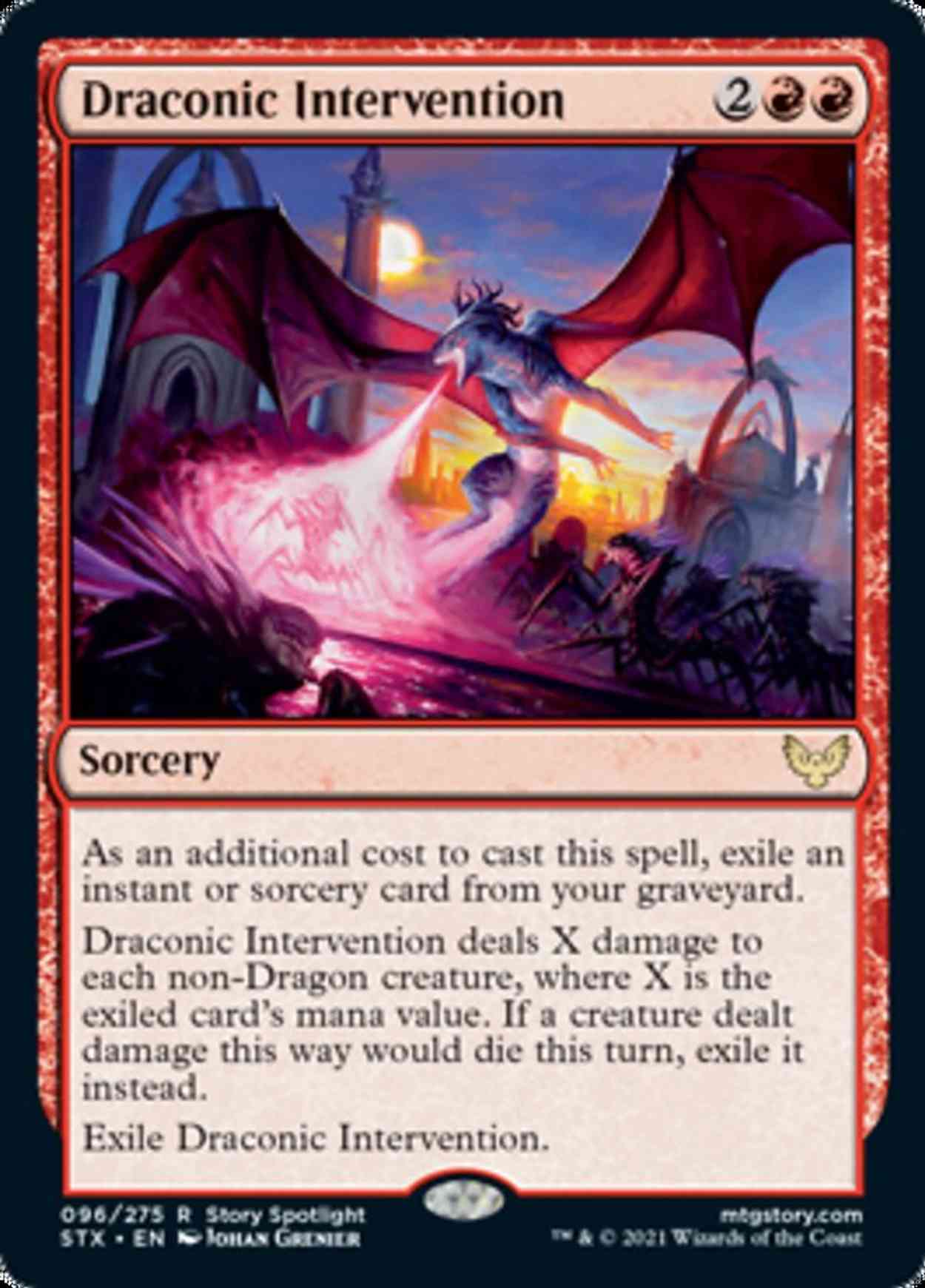 Draconic Intervention magic card front