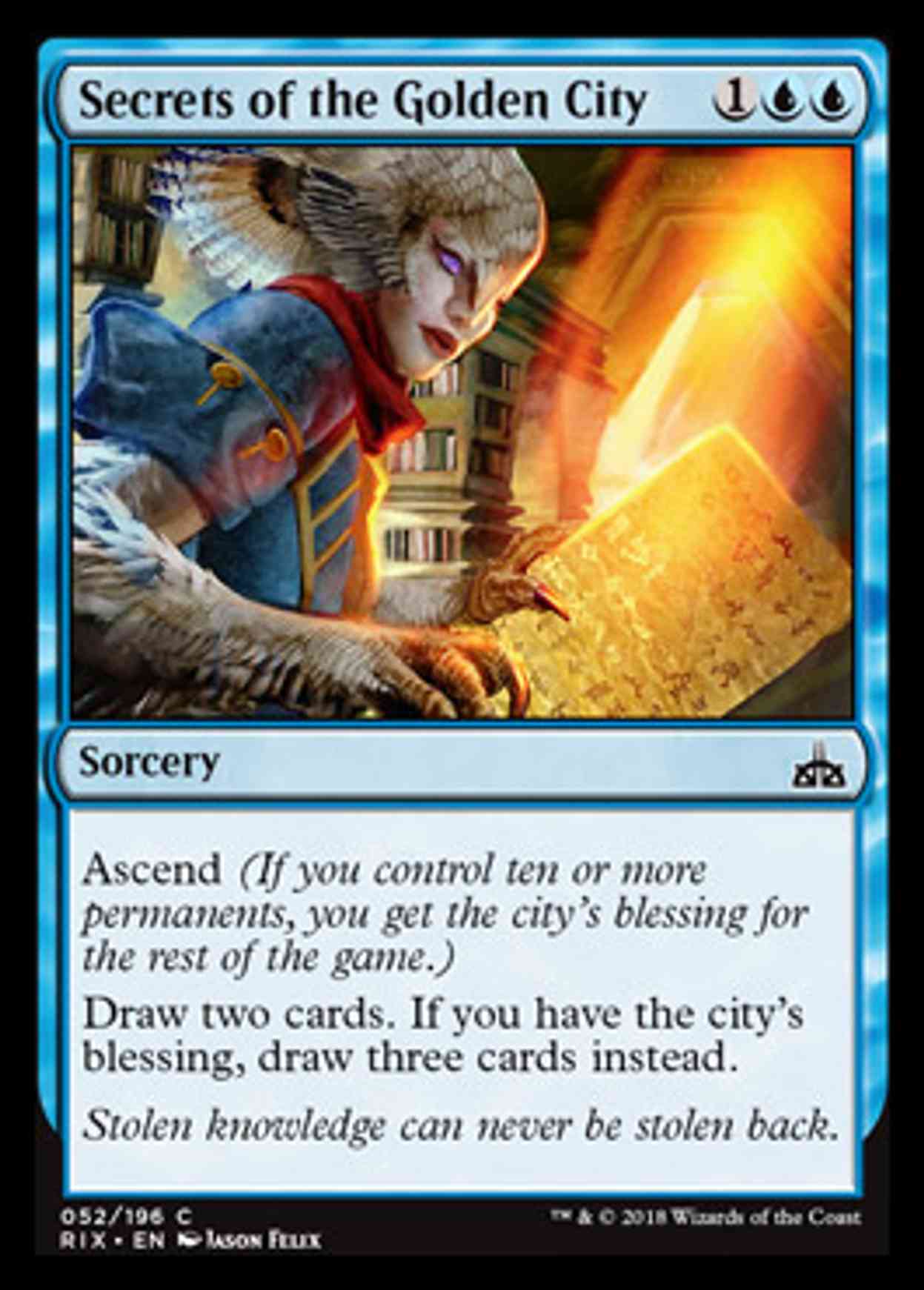 Secrets of the Golden City magic card front
