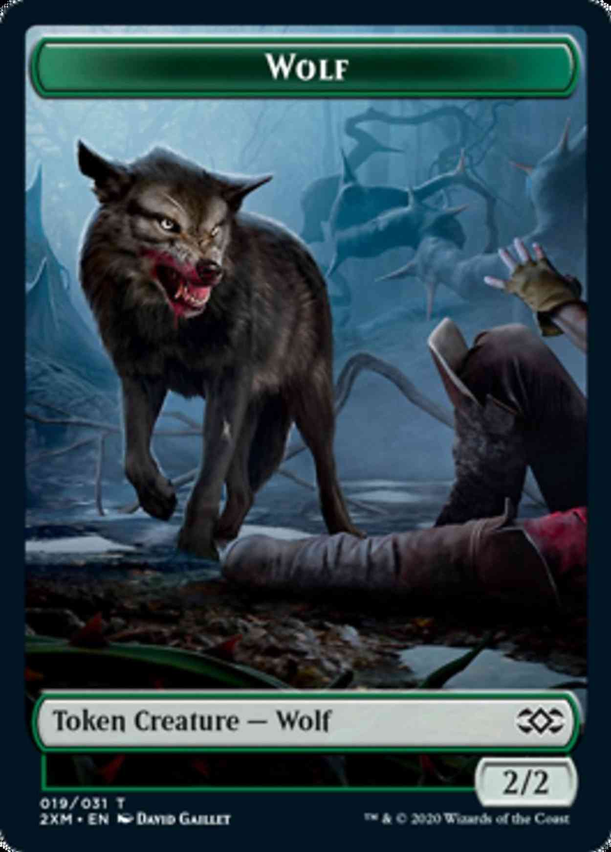 Wolf // Wurm (030) Double-sided Token magic card front