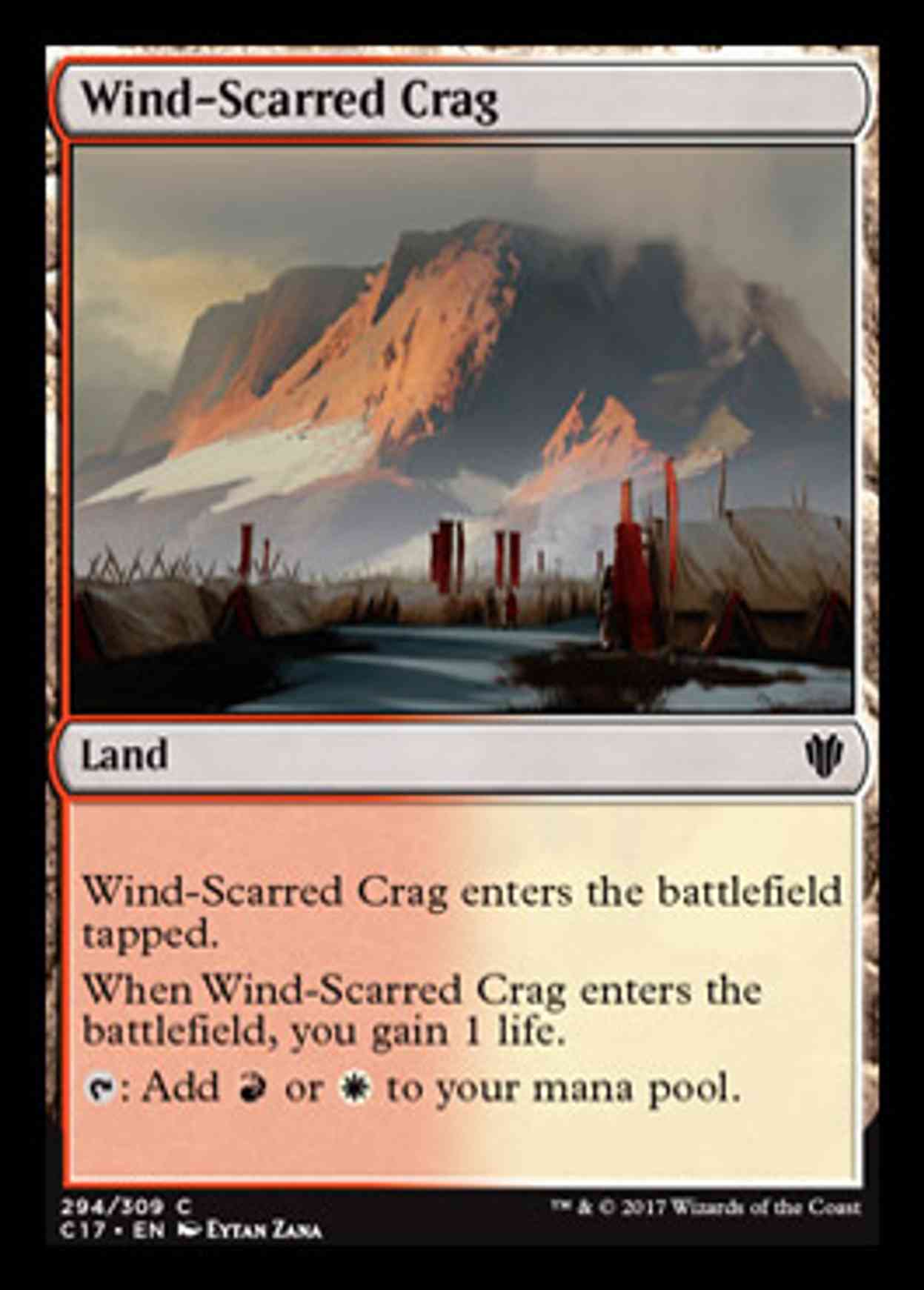Wind-Scarred Crag magic card front