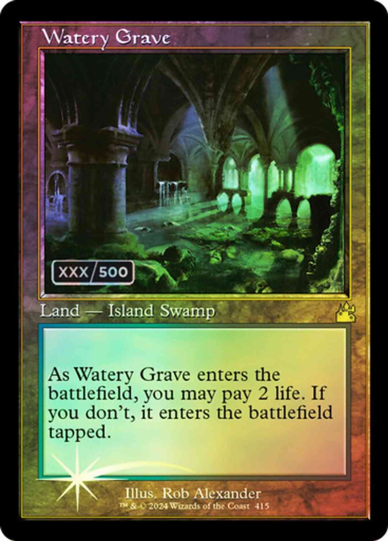 Watery Grave (Retro Frame) (Serial Numbered) magic card front