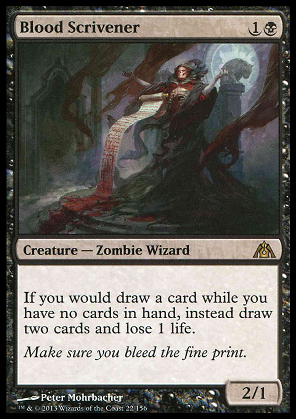 Blood Scrivener magic card front