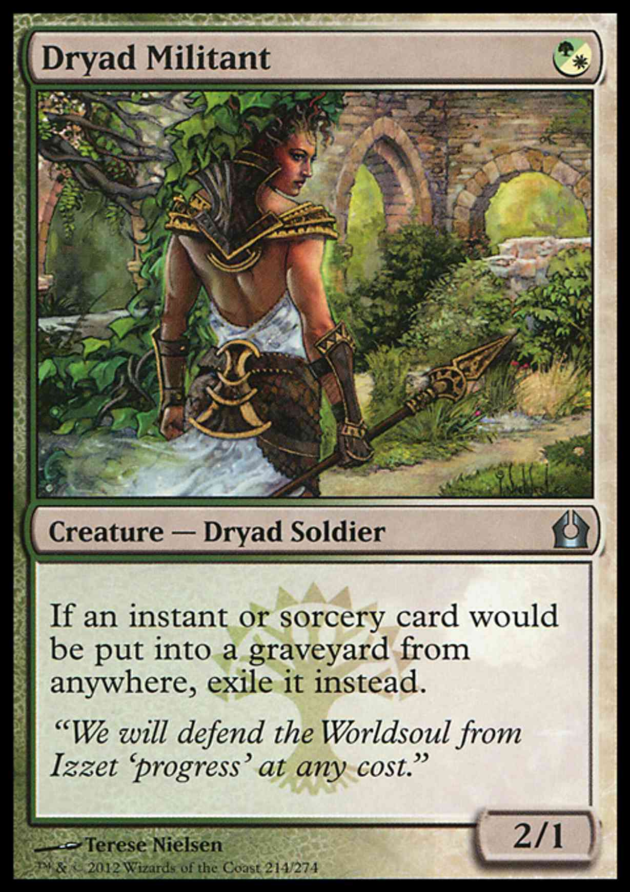 Dryad Militant magic card front