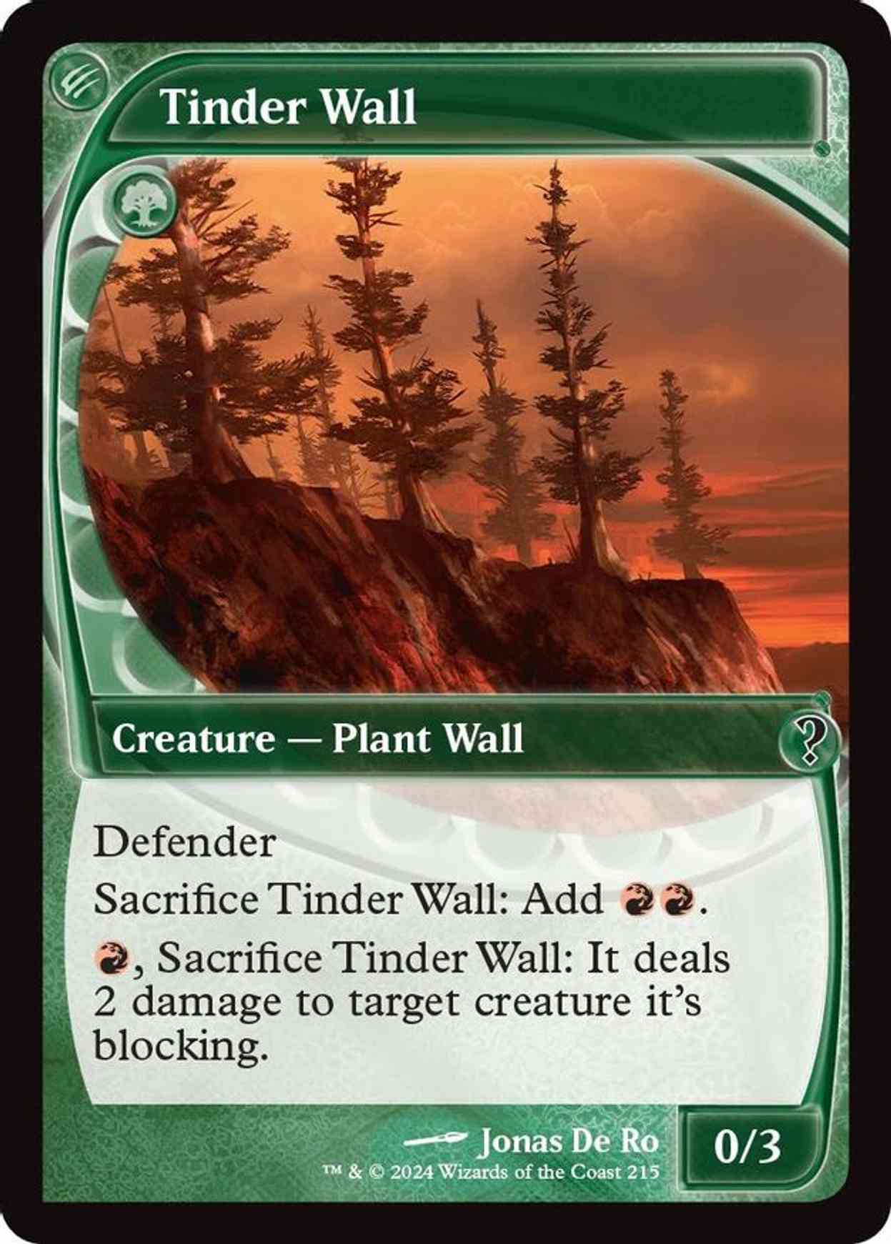 Tinder Wall (Future Sight) magic card front