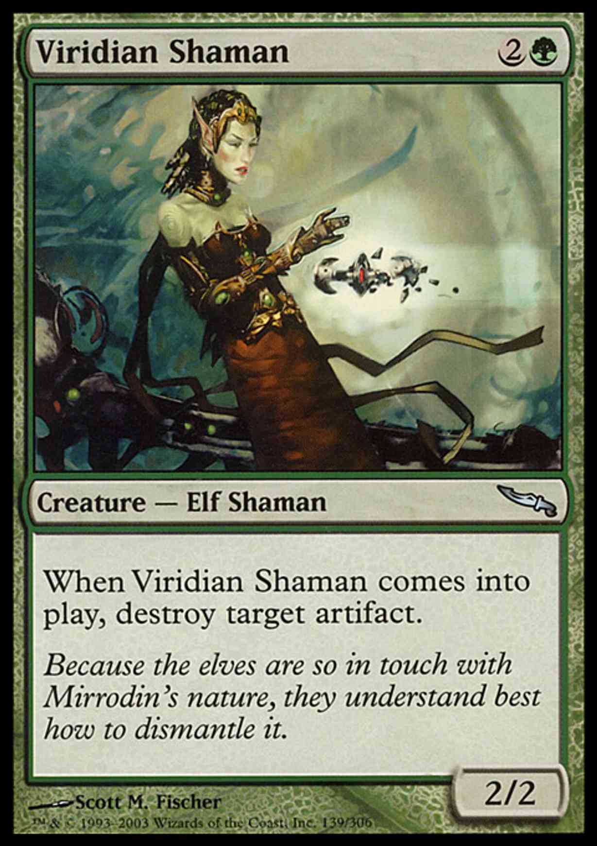 Viridian Shaman magic card front