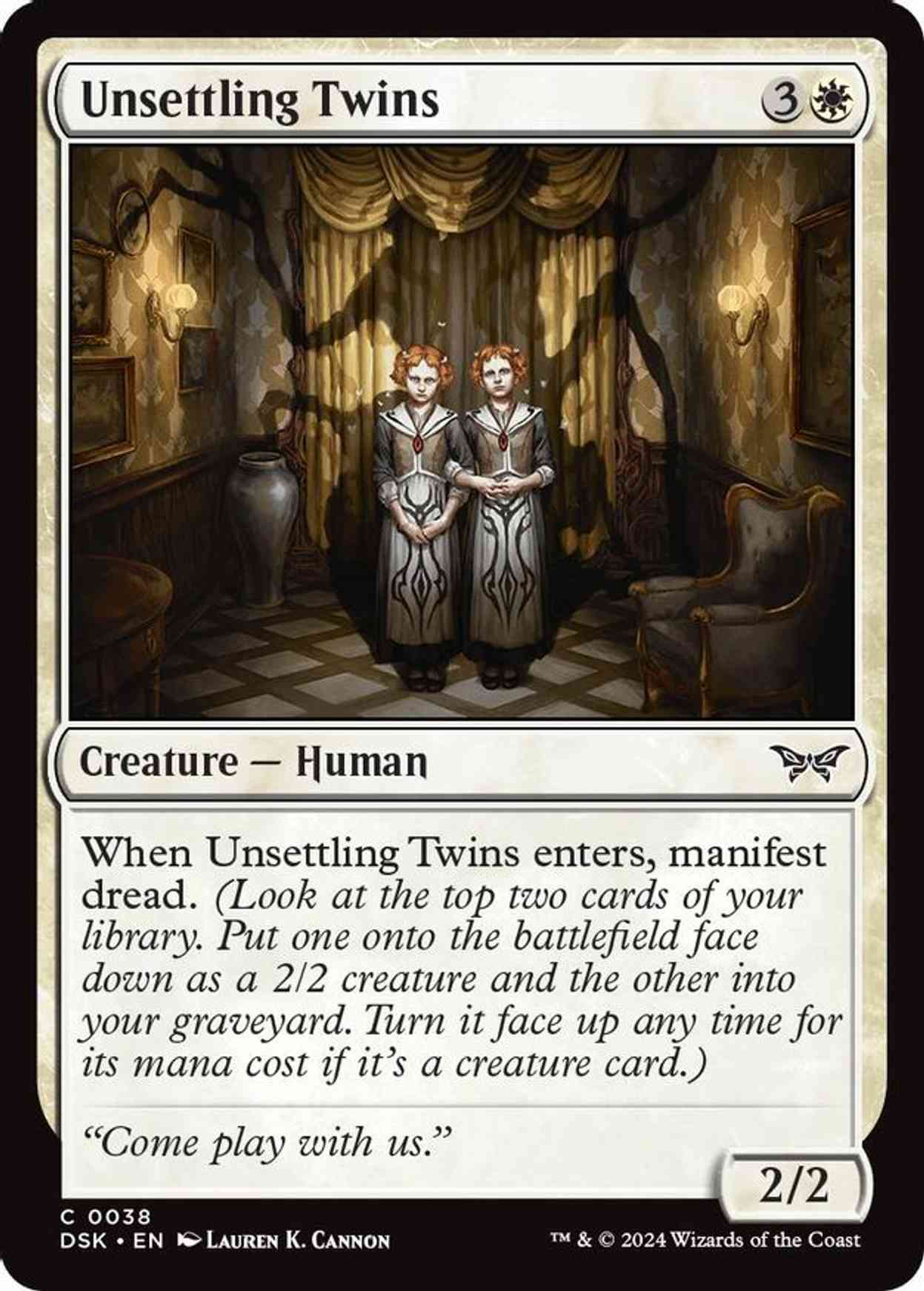 Unsettling Twins magic card front