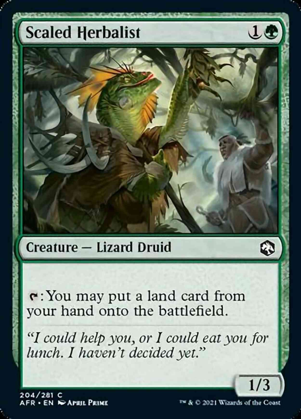 Scaled Herbalist magic card front