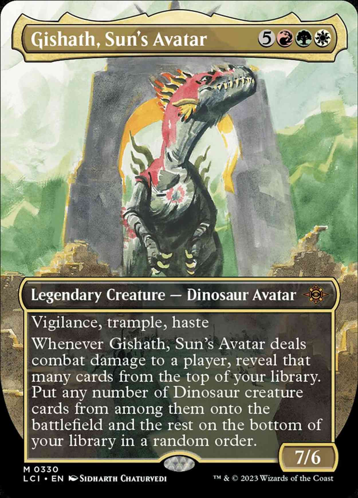 Gishath, Sun's Avatar (Borderless) magic card front